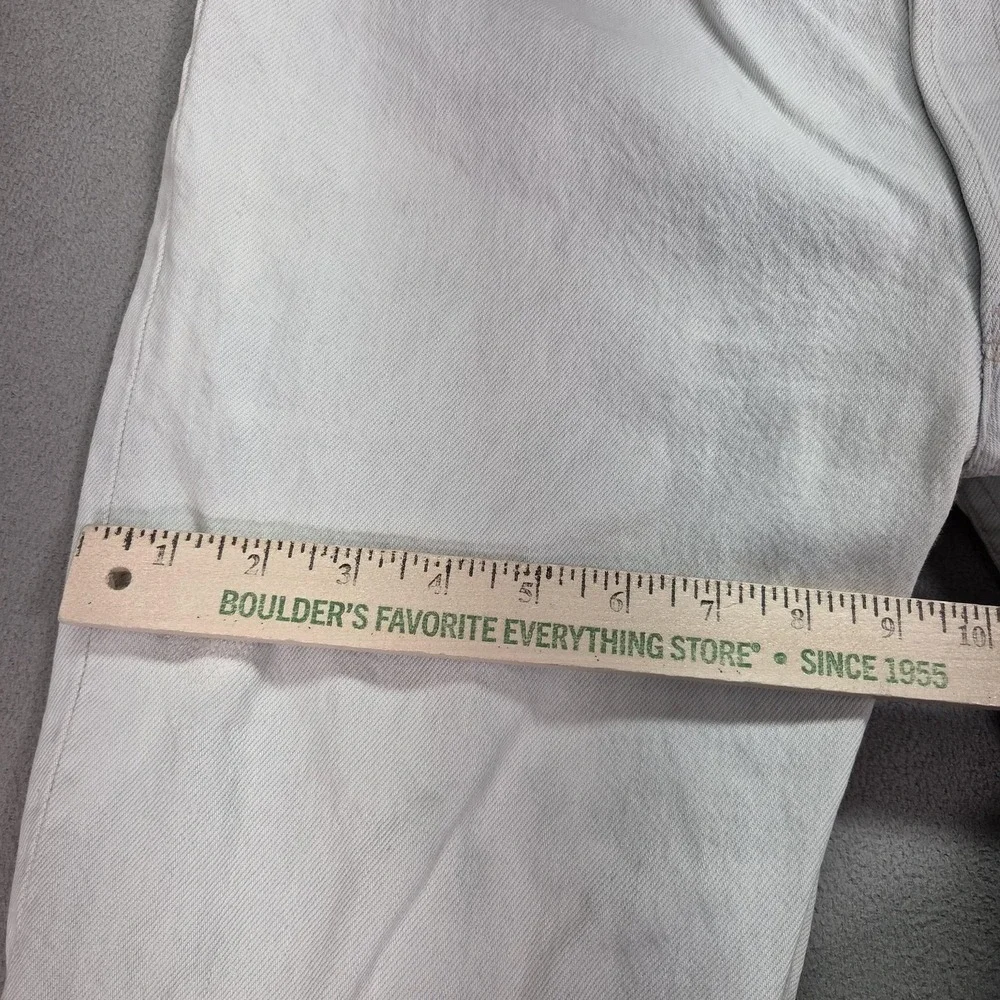 Vintage Levis 501 Jeans Mens White‎ Made USA Button Fly Straight 90s Fits 32x28